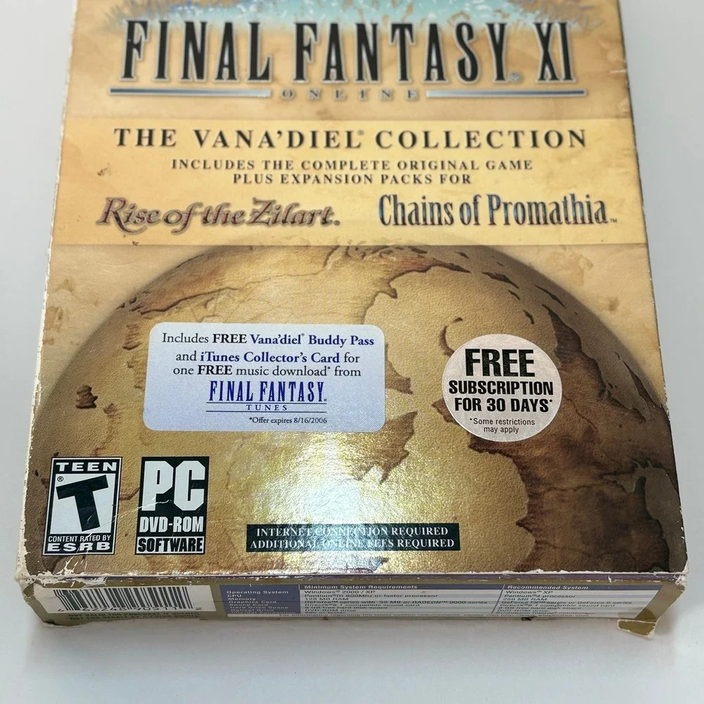 Final Fantasy XI Online The Vana'diel Collection PC Big Box Rise of the Zilart